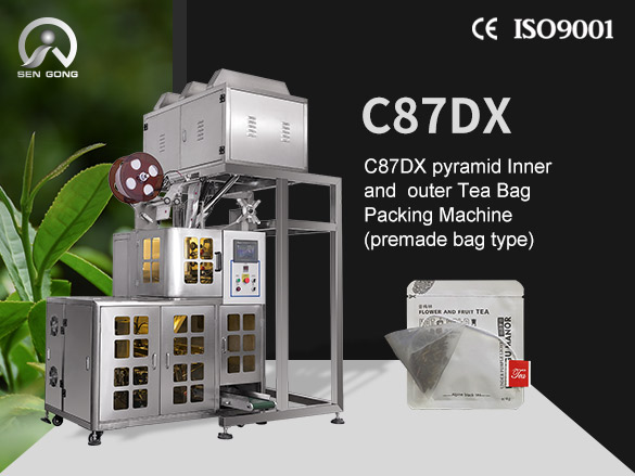 C87DX Pyramid Herbal Tea Bag Tea Packing Machine with Outer Envelop