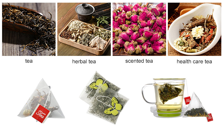 Loose leaf pyramid tea bag packing machine