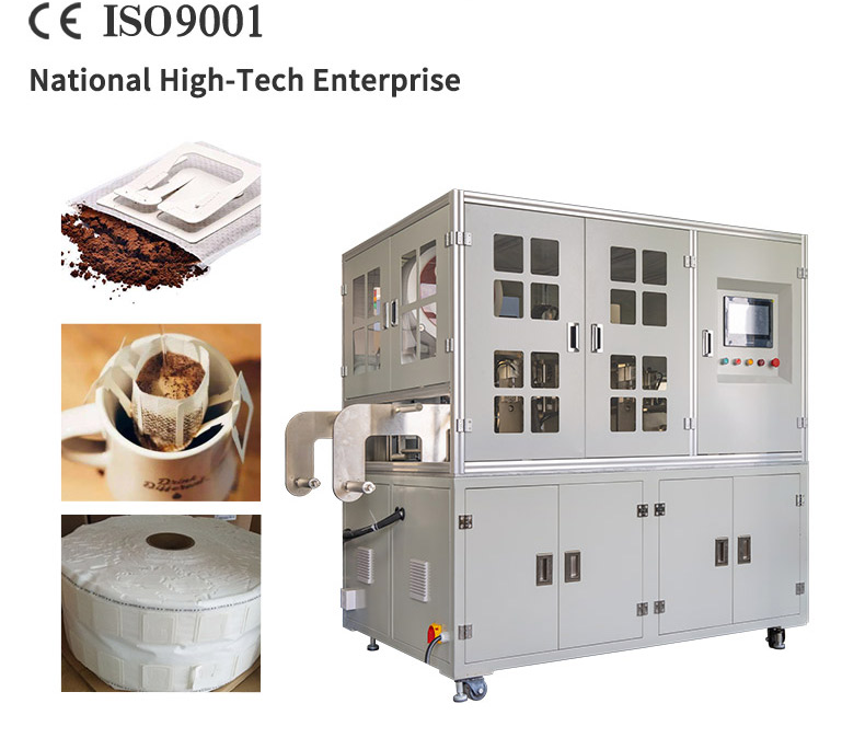 drip coffee bag roll film tagging machine