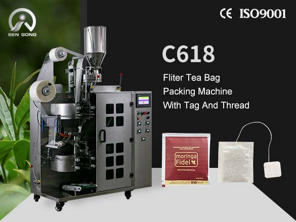 <b>C618 Fliter Tea Bag Packing Machine With Tag And Thread</b>