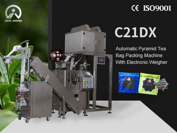 C21DX Automatic Pyramid Tea Bag Packing Machine wit